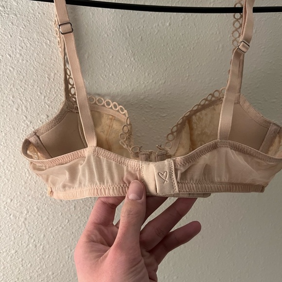 Victoria’s secret bra dreamlace angel sugar baby unlined lace pushup lingerie xs - Picture 2 of 4